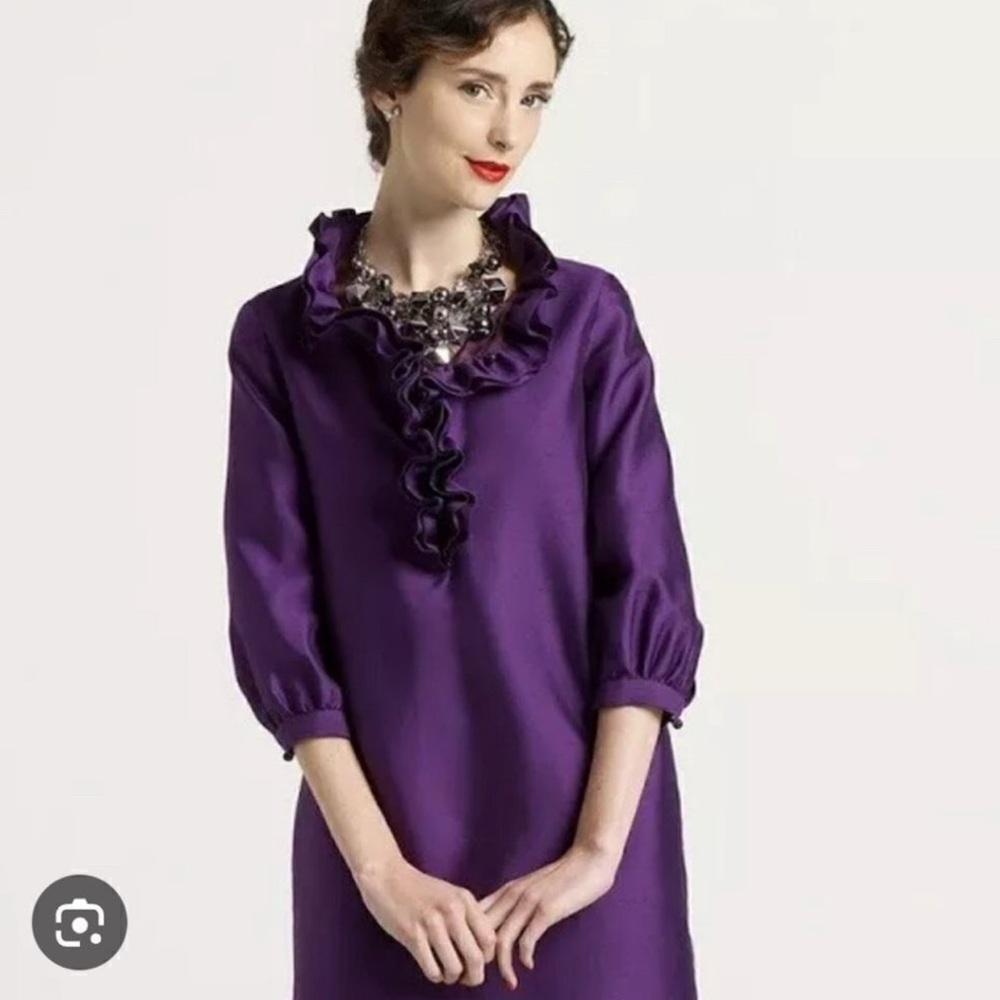 Kate Spade Jewelbox Ruffled Neckline Dress